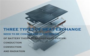 在设计电池和电池热管理系统时，需要考虑三种类型的热交换：传导对流和辐射