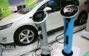 2030年，电动汽车的数量将从8000万辆增加到1亿辆