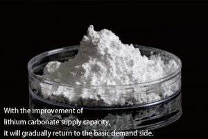 随着碳酸锂供应能力的提高，将逐步恢复到基本需求水平