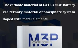M3P电池的阴极材料是一种掺有金属元素的磷酸盐系统的三元材料。